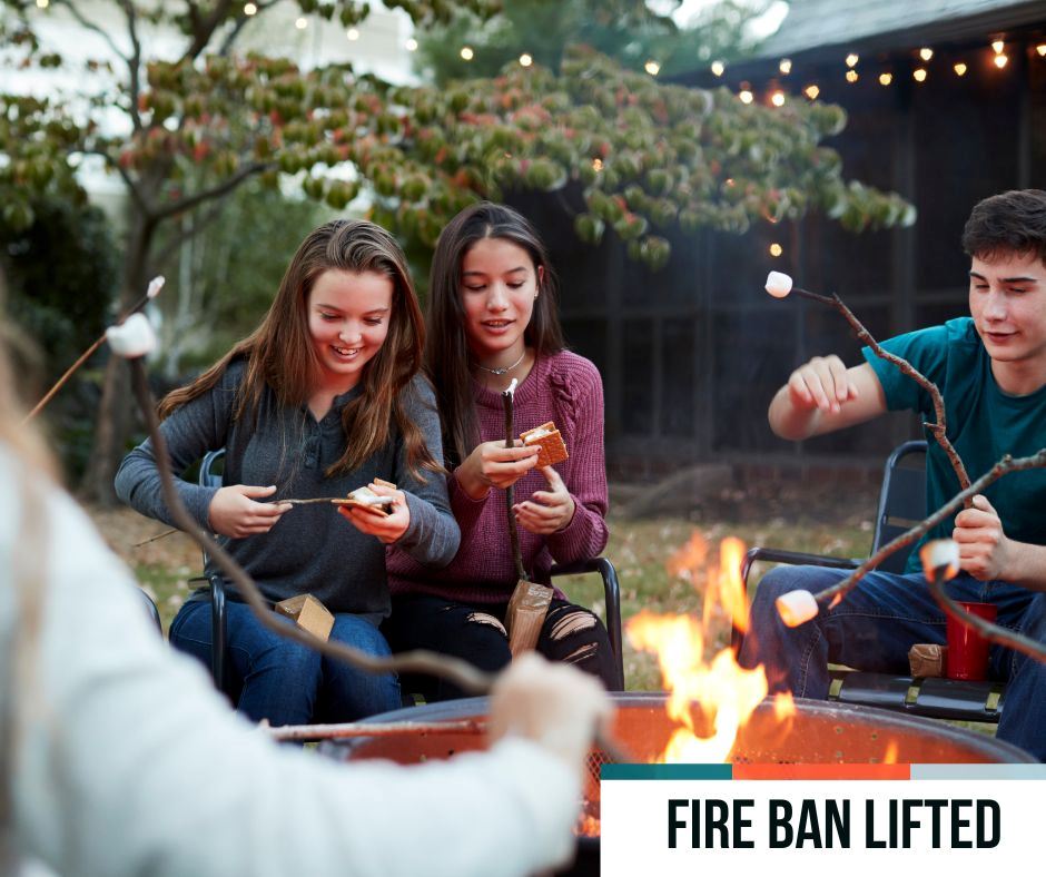 fire ban lifted, campfire, 