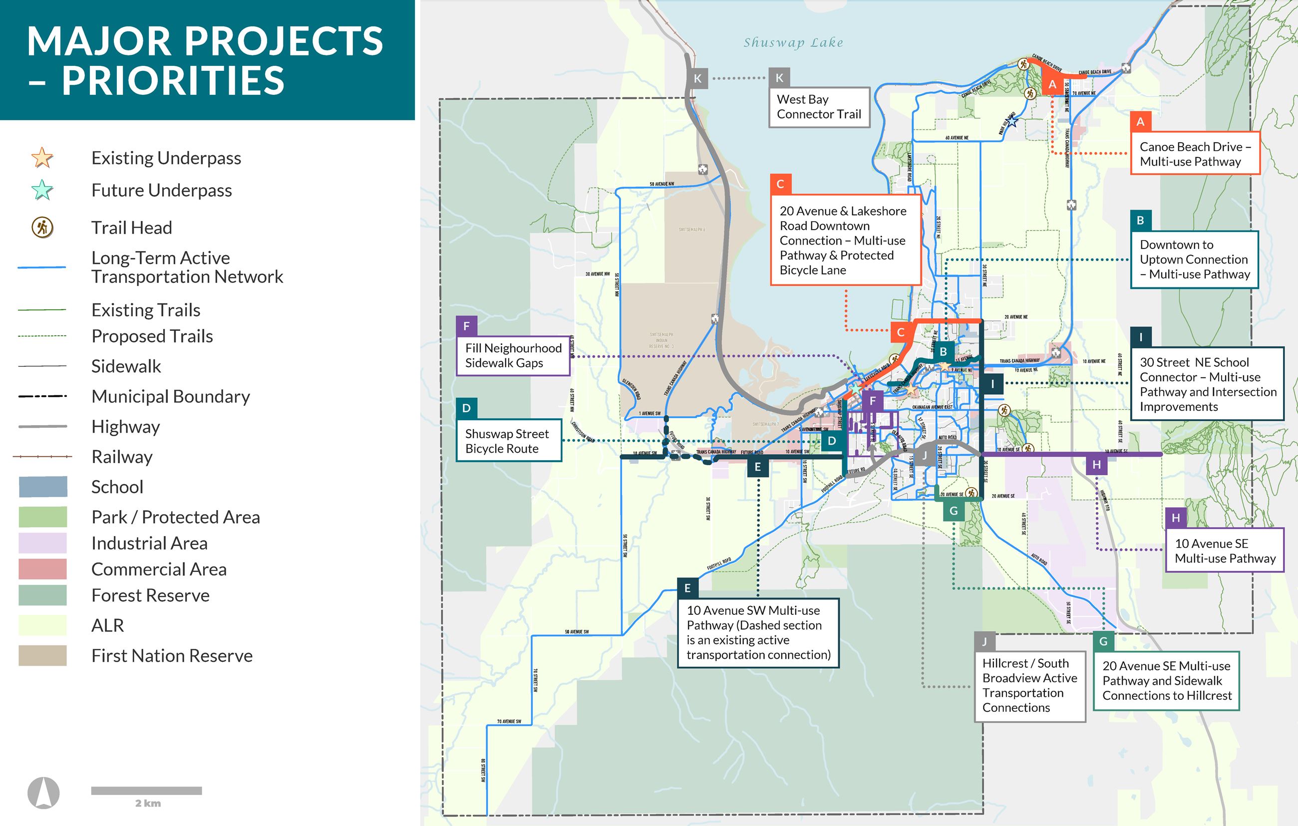 Major Projects - Priorities Basemap Active Transportation