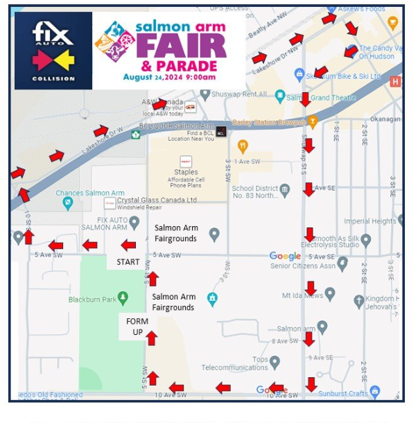Fair Parade Route Map